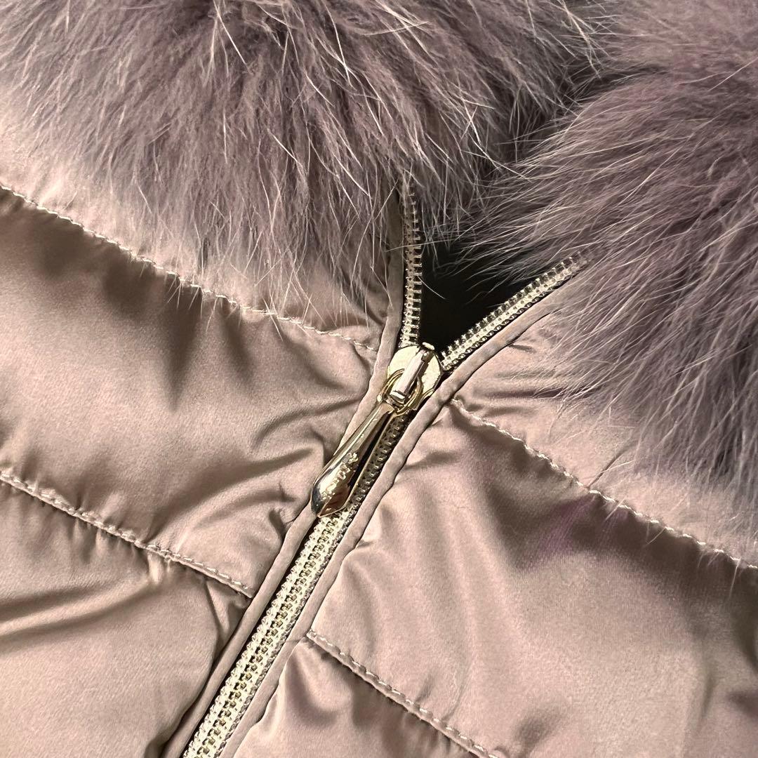 『美品』+MiNi ピュウミニ　ダウンジャケット イタリア　ピンクベージュ　42