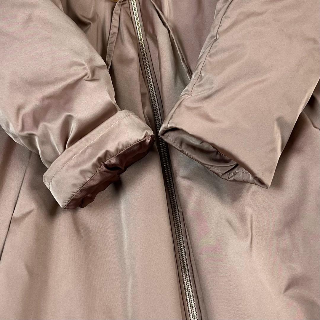 『美品』+MiNi ピュウミニ　ダウンジャケット イタリア　ピンクベージュ　42