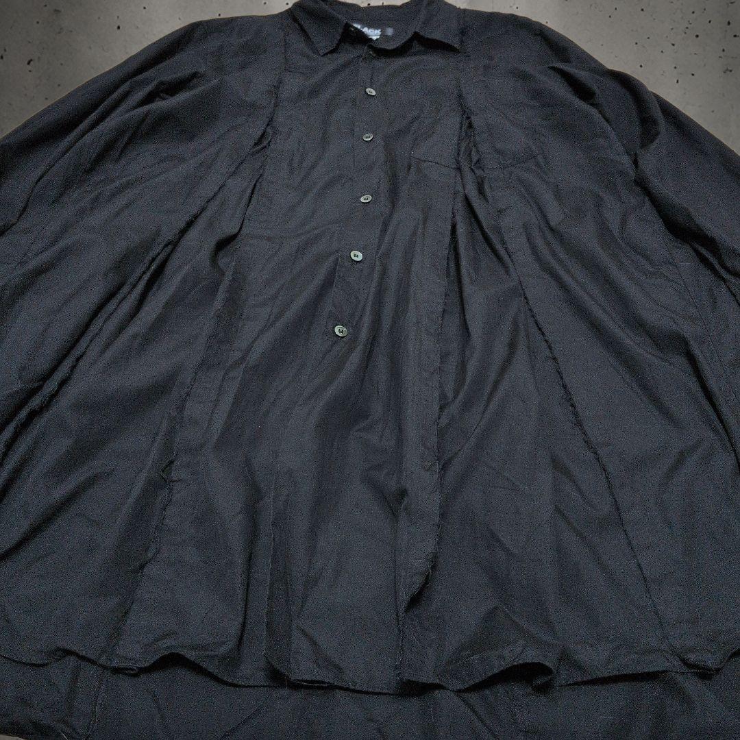 ブラックコムデギャルソン　カッティングコットンロングシャツ