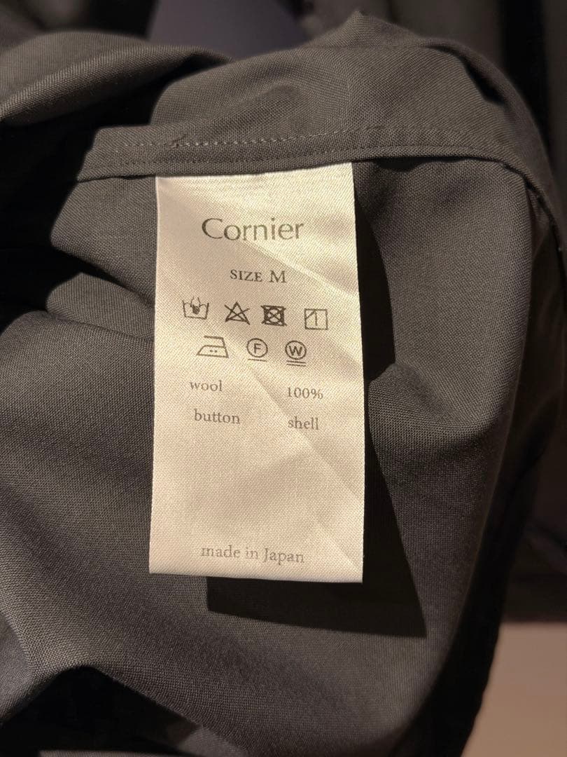 トップス Cornier Super180's WORSTED WOOL SHIRTS M