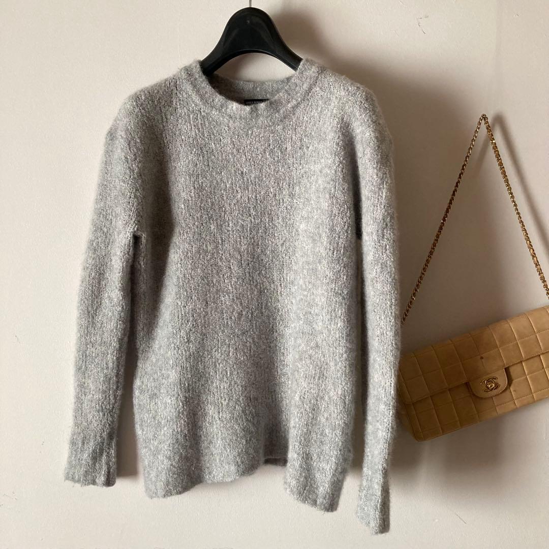 ジェームスパース＊ふわとろカシミヤ80％ 詰まったクルーネックブークレーニット