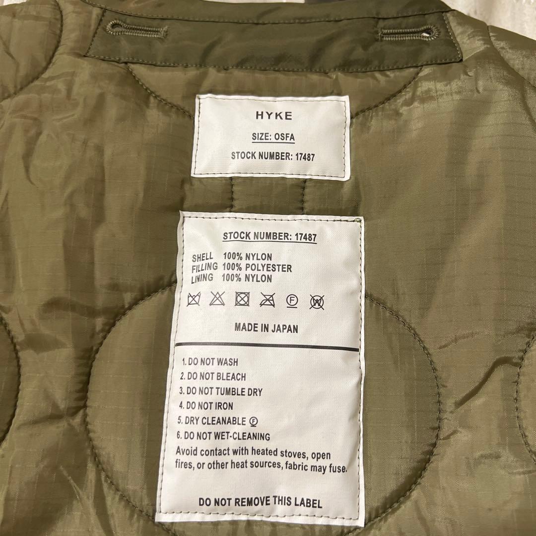 お値下げしました！新品未使用　HYKE QUILTED CROPPED VEST