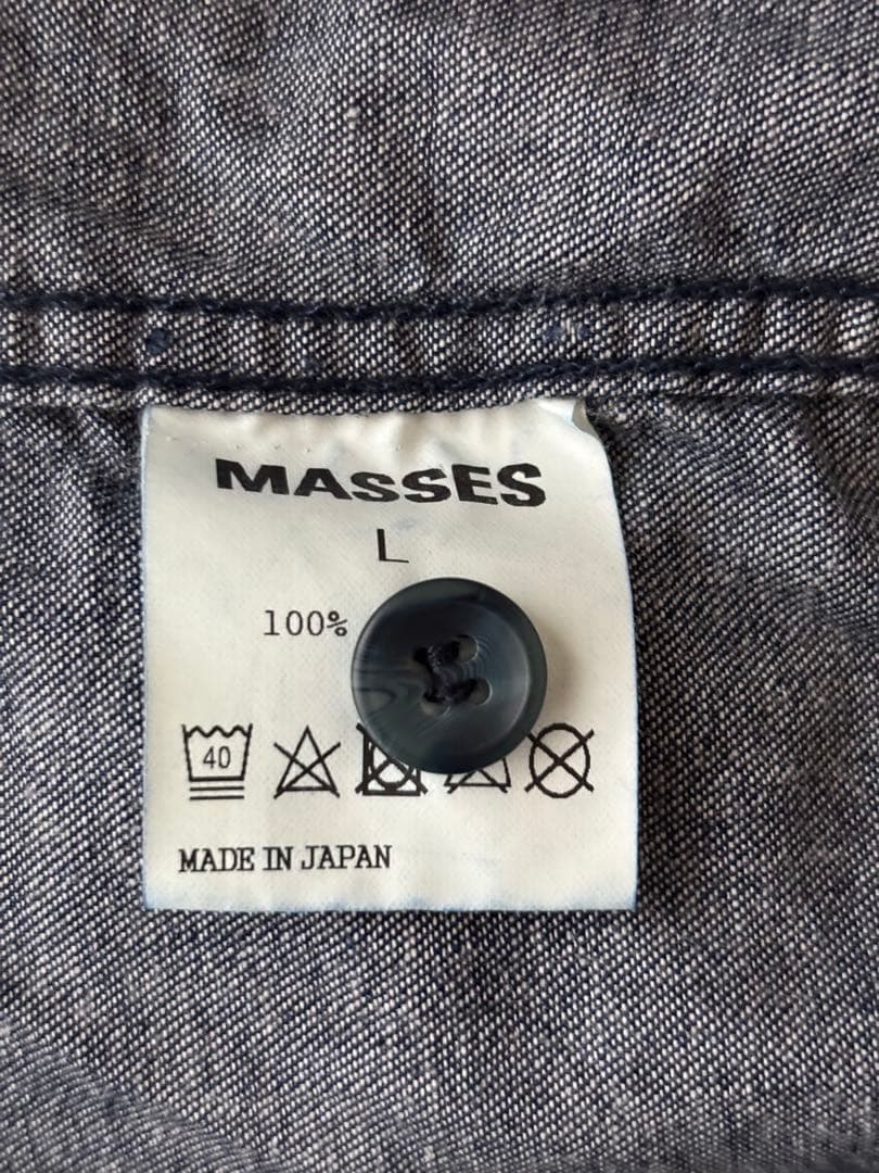 クマ　masses スタンドカラーシャツ