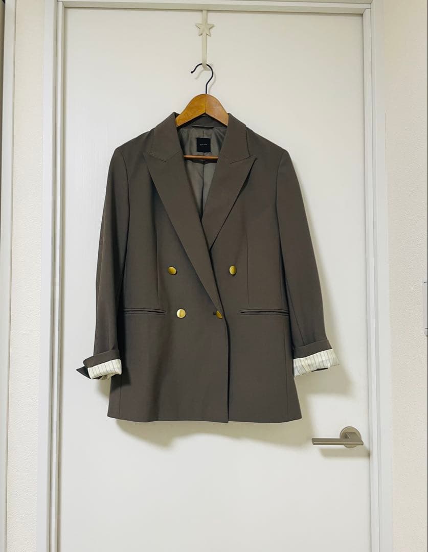 プレーンウィーブダブルブレストジャケット 38サイズ