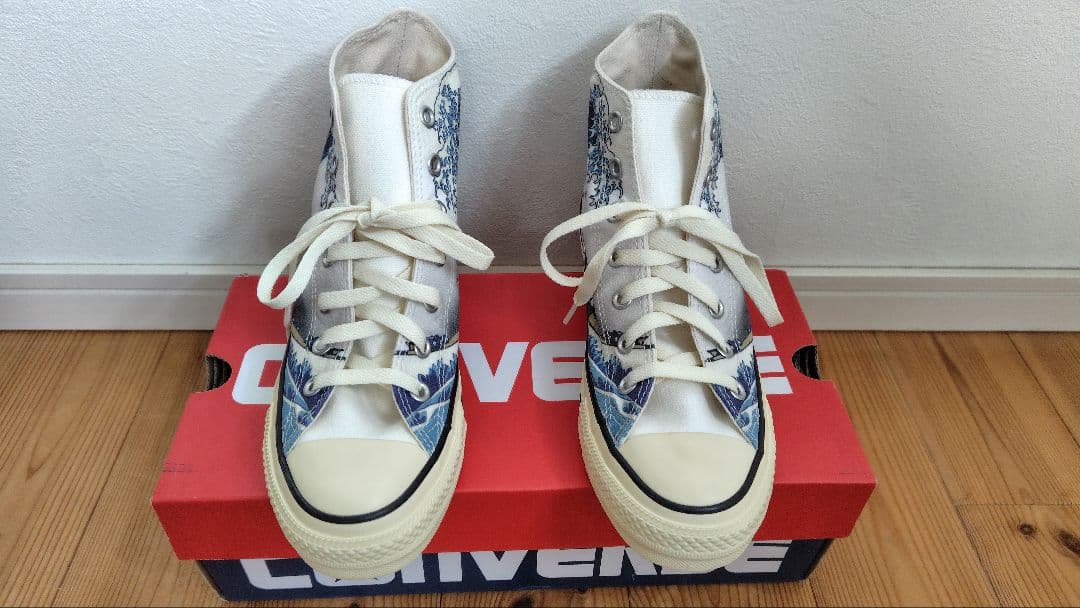 【新品未使用】コンバースオールスター　浮世絵　葛飾北斎　24.5センチ
