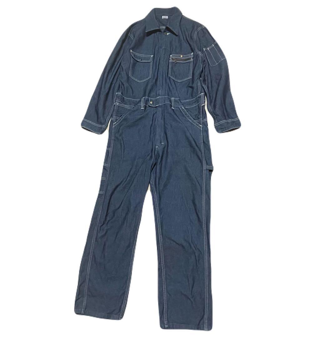 LEE ネイビー ストライプ つなぎオーバーオール つなぎ 使用頻度少なめ