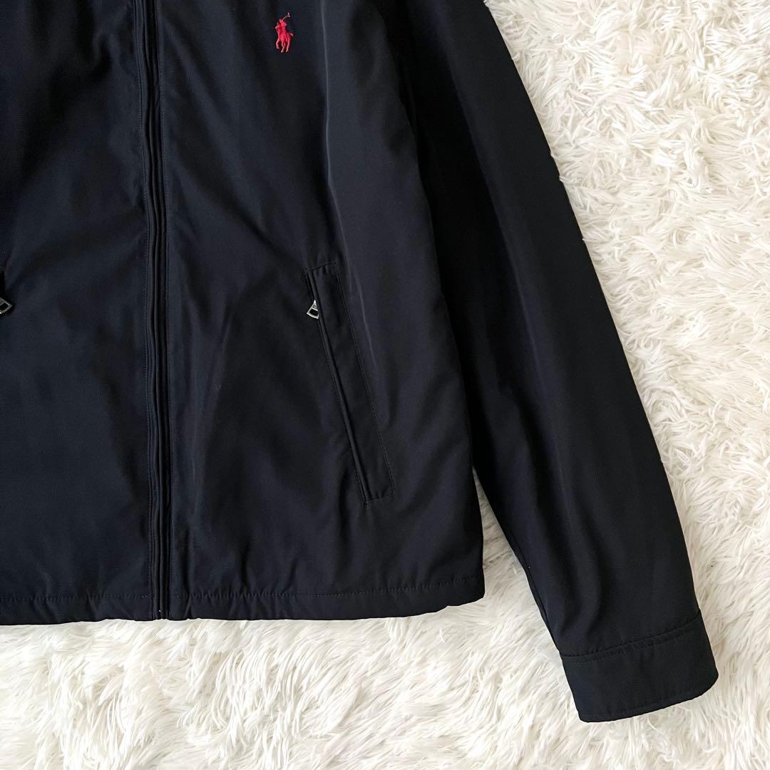 Polo Ralph Lauren 中綿ジップアップ ブルゾン 黒 刺繍ロゴ M