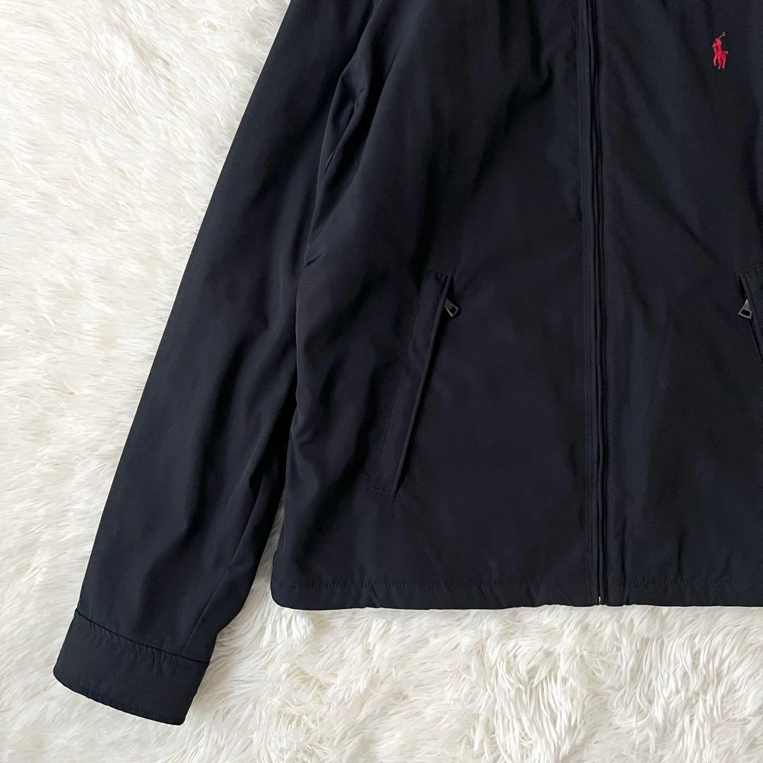 Polo Ralph Lauren 中綿ジップアップ ブルゾン 黒 刺繍ロゴ M