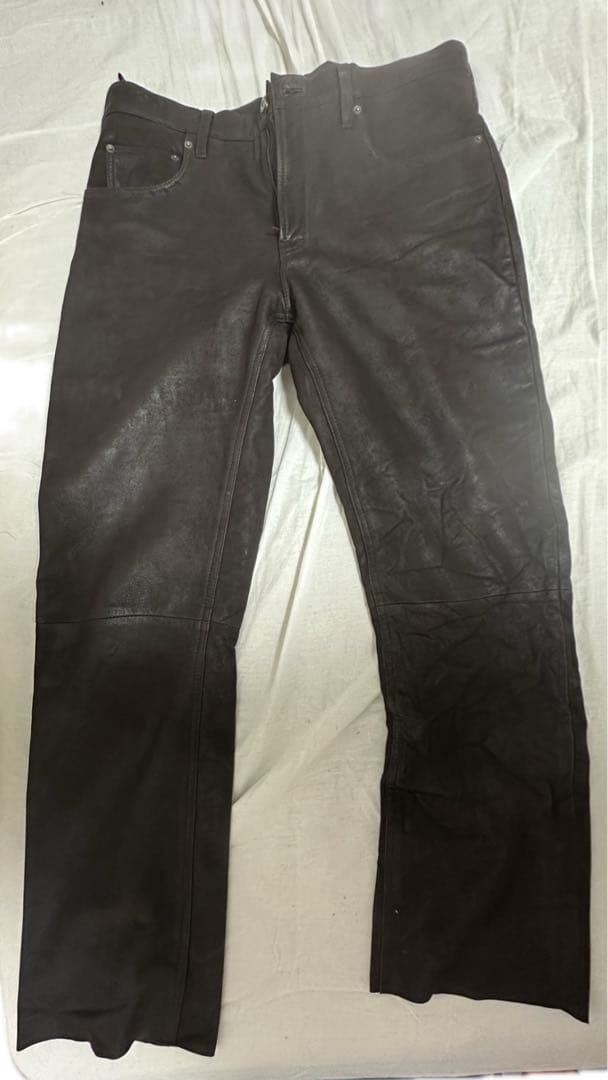 レザー製パンツ XLサイズ ダークブラウン