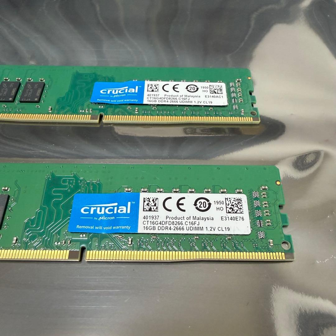 Crucial メモリ DDR4-2666 32GB(16GB×2枚)