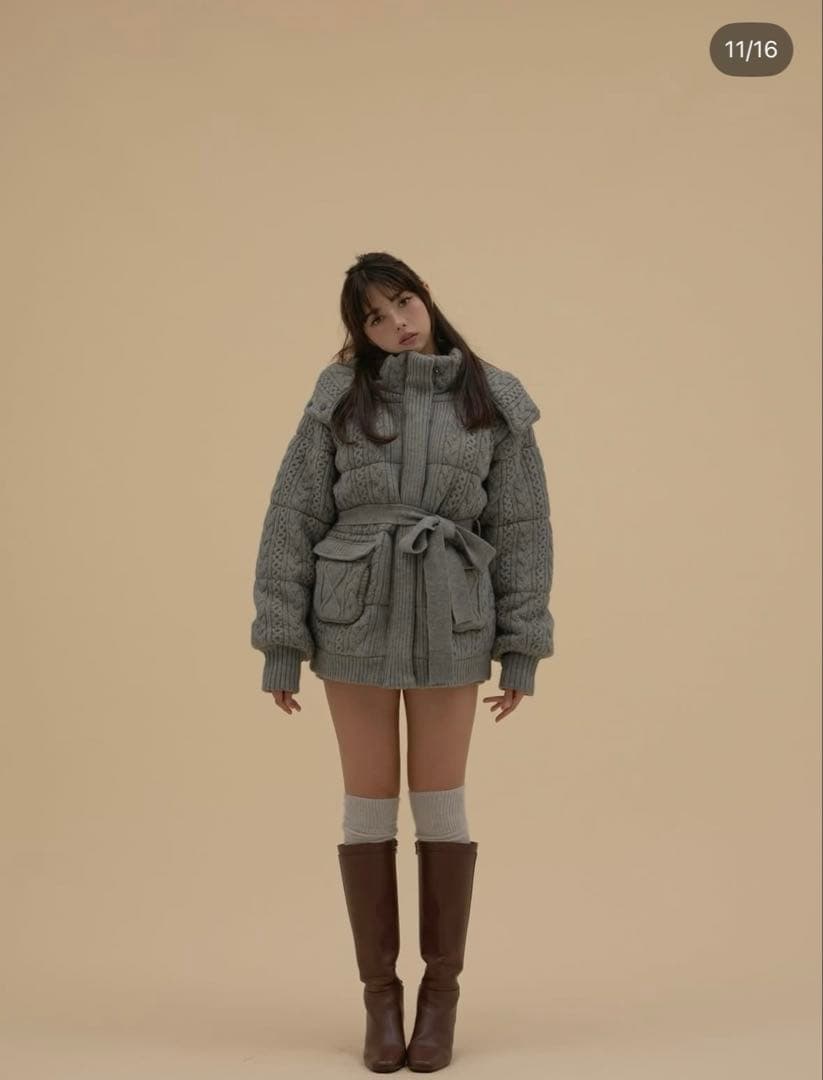 ジャケット・アウター Mary quilting knit shape jacket