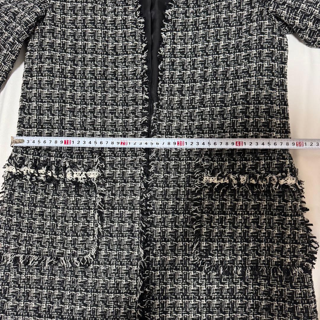 美品　ミヴァコンス　mes vacances ツイードロングジャケット　柴咲コウ