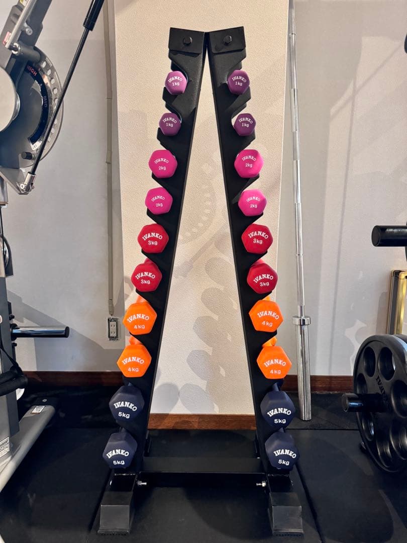 ⑥ALEX ダンベル 10ペア 1〜10kg 収納ラック付き 総額14万円 美品