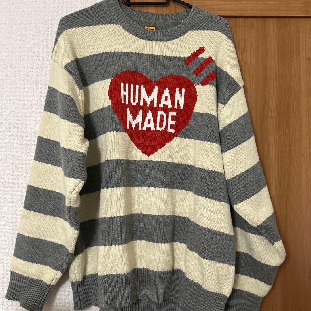 【完売商品】HUMANMADE ヒューマンメイド ボーダー ニット Lサイズ