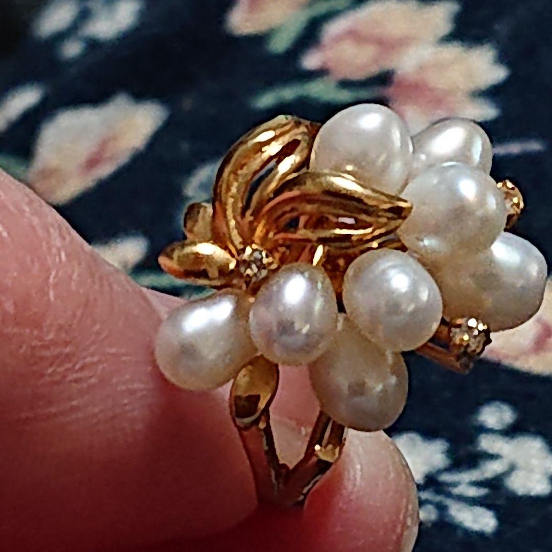 真*美様 18k750ベビーパールリング