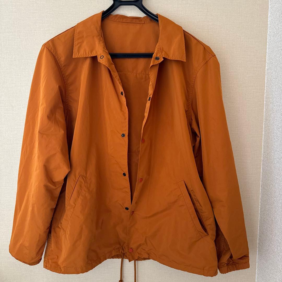 KUON オレンジ コーチジャケット パッチワーク