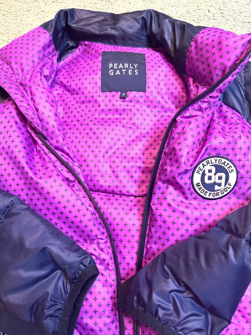 PEARLY GATES ダウンジャケット パープル/ネイビー
