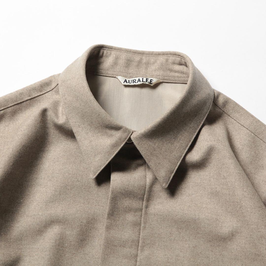オーラリー WOOL FULLING FLANNEL CLOTH SHIRTS