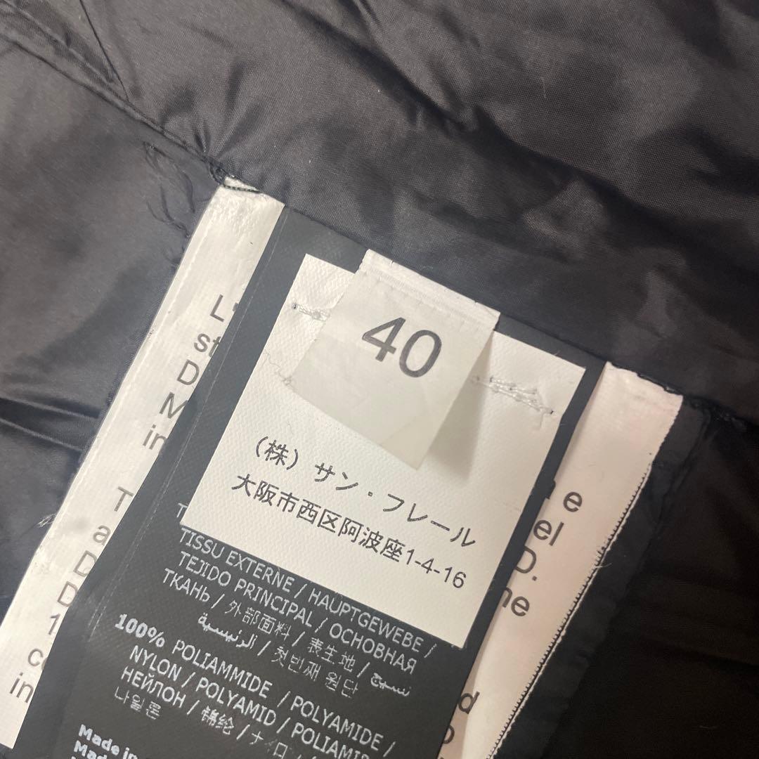 エルマノシェルビーノダウンジャケット黒ビーズ刺繍