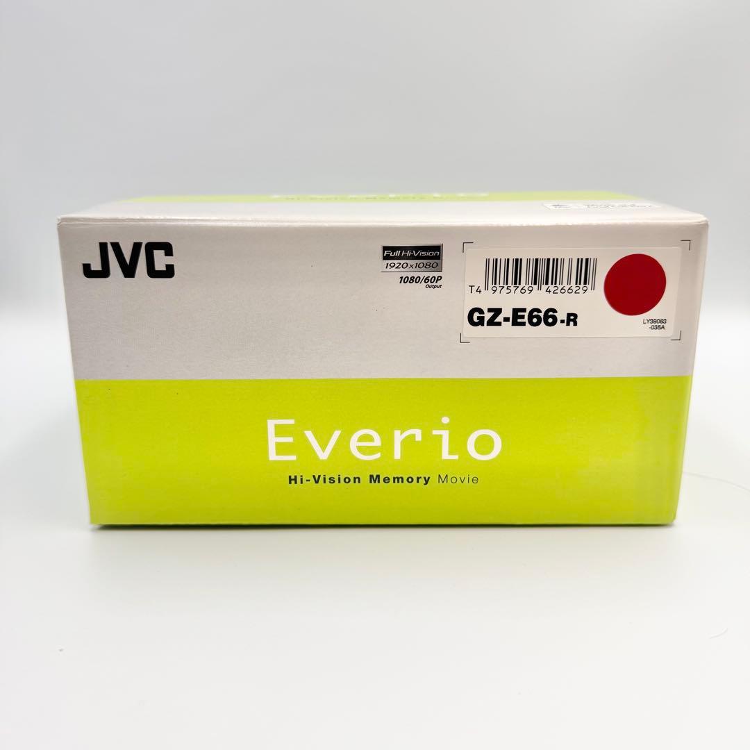 【美品】JVC GZ-E66-R ビデオカメラ フルHD 光学40倍ズーム
