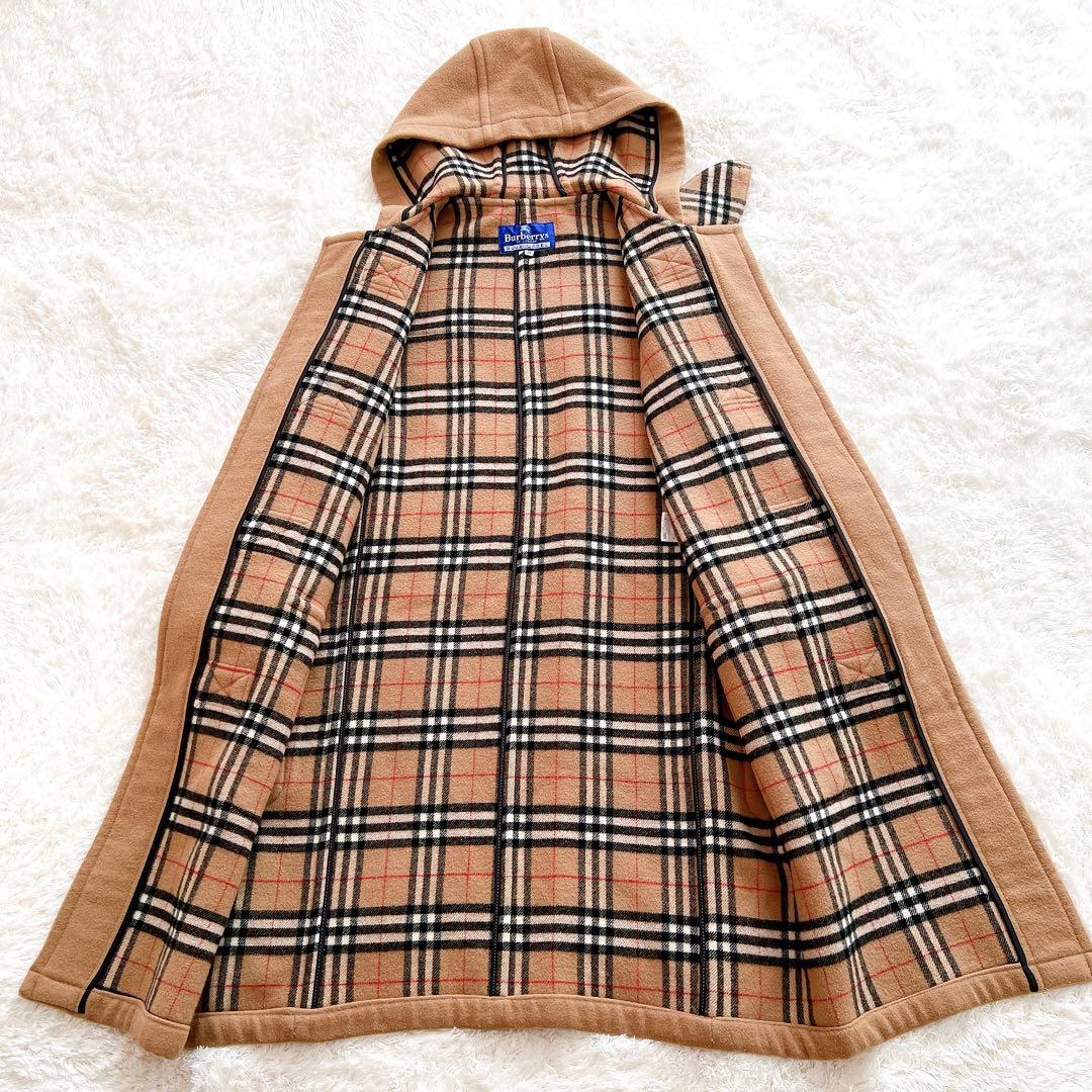 【美品】バーバリーズ オブ ブルーレーベル　ダッフルコート　ロング　ノバチェック