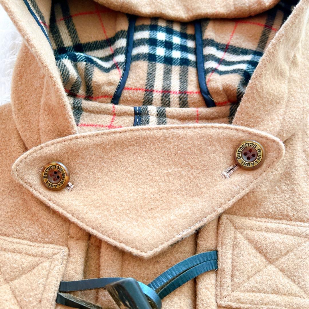 【美品】バーバリーズ オブ ブルーレーベル　ダッフルコート　ロング　ノバチェック
