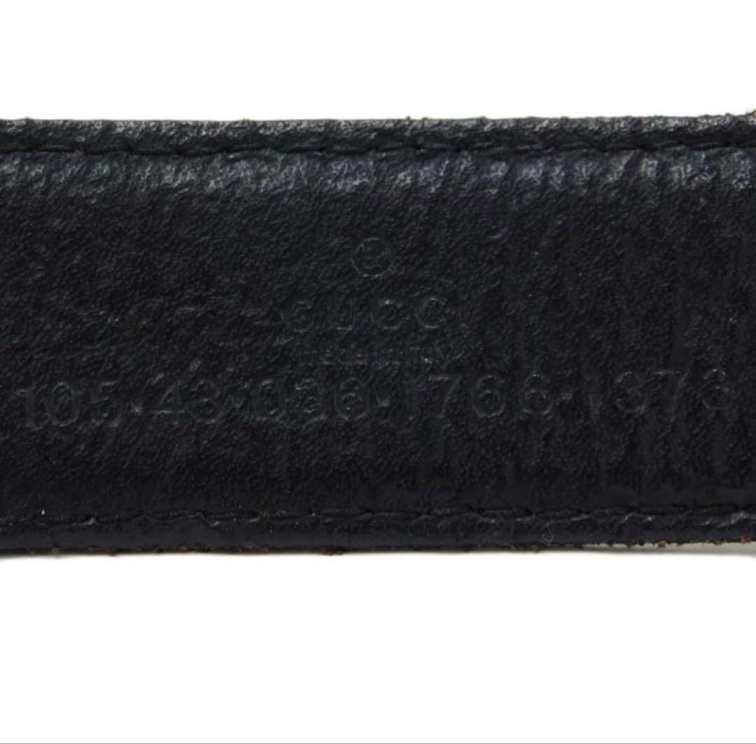 GUCCI ブラック ダブルGロゴ ベルト