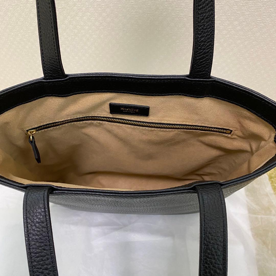 HushTug スマートトート ブラック 本革 姫路レザー トートバッグ