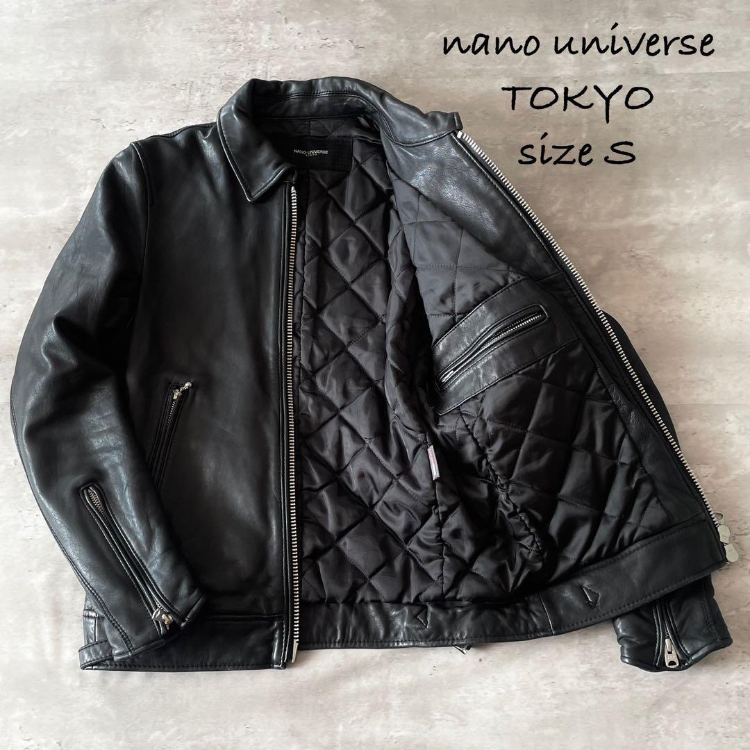 コ*ン様 国内正規品★ナノユニバース シープスキンレザー シングルライダースジャ