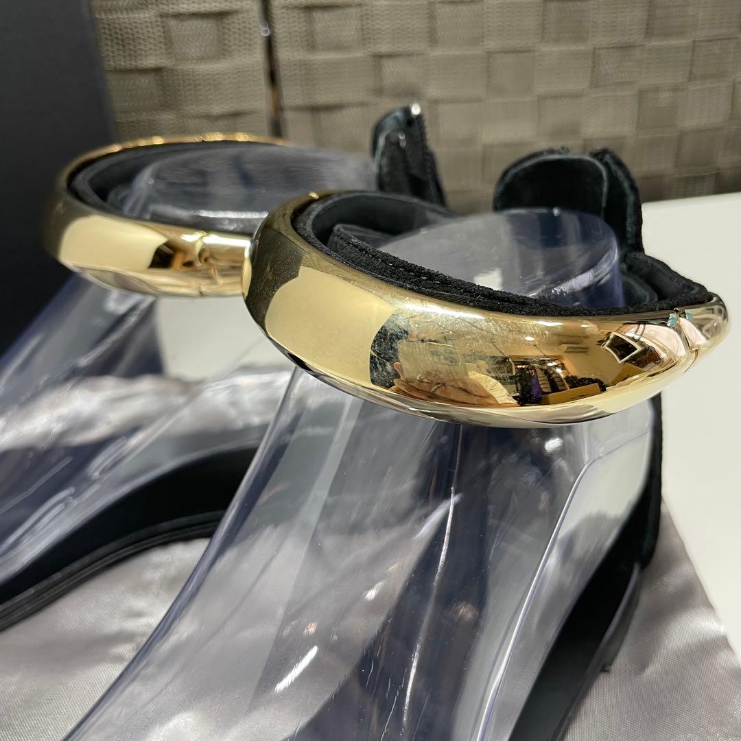 の*ん様 GIUSEPPE ZANOTTI トングサンダル ブラック/ゴールド