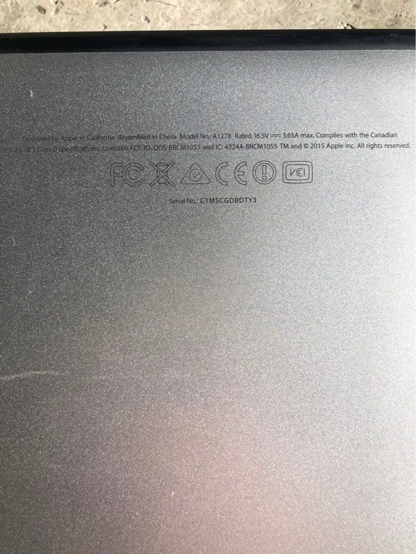 MacBook本体 MacBookPro 13 Mid 2012 A1278