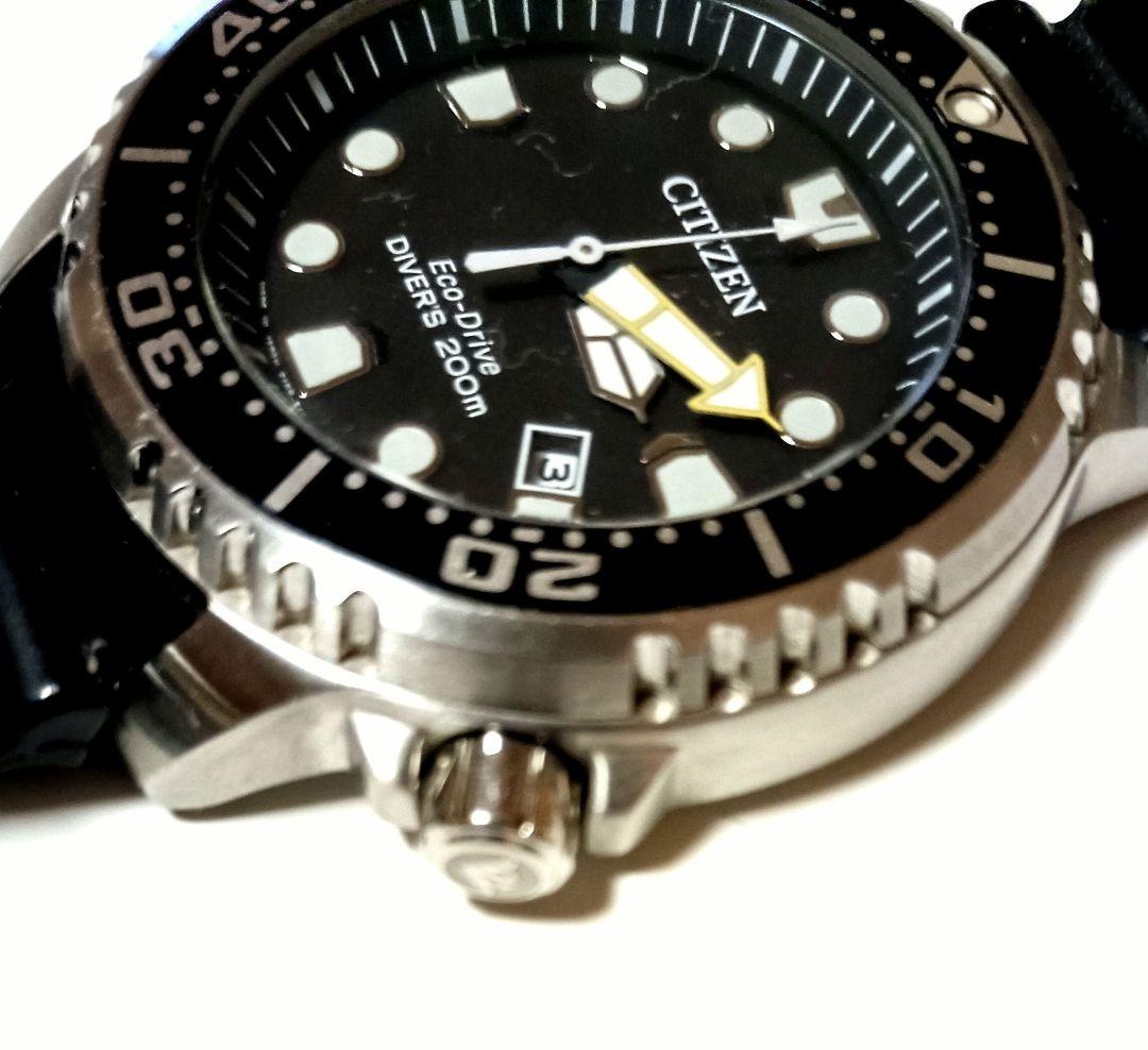 シチズン エコドライブ ダイバーズ E168-S100623 黒 状態良好