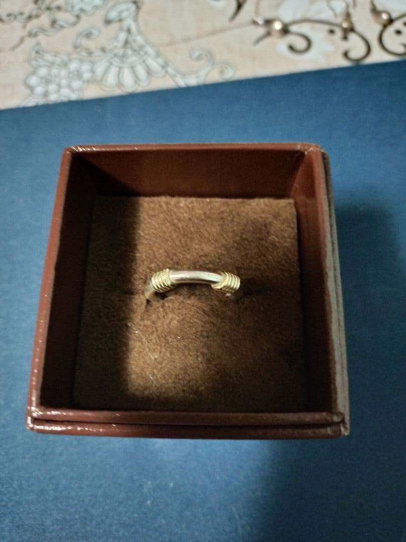 TIFFANY SILVER 750 バンドウィズワイヤーリング #7