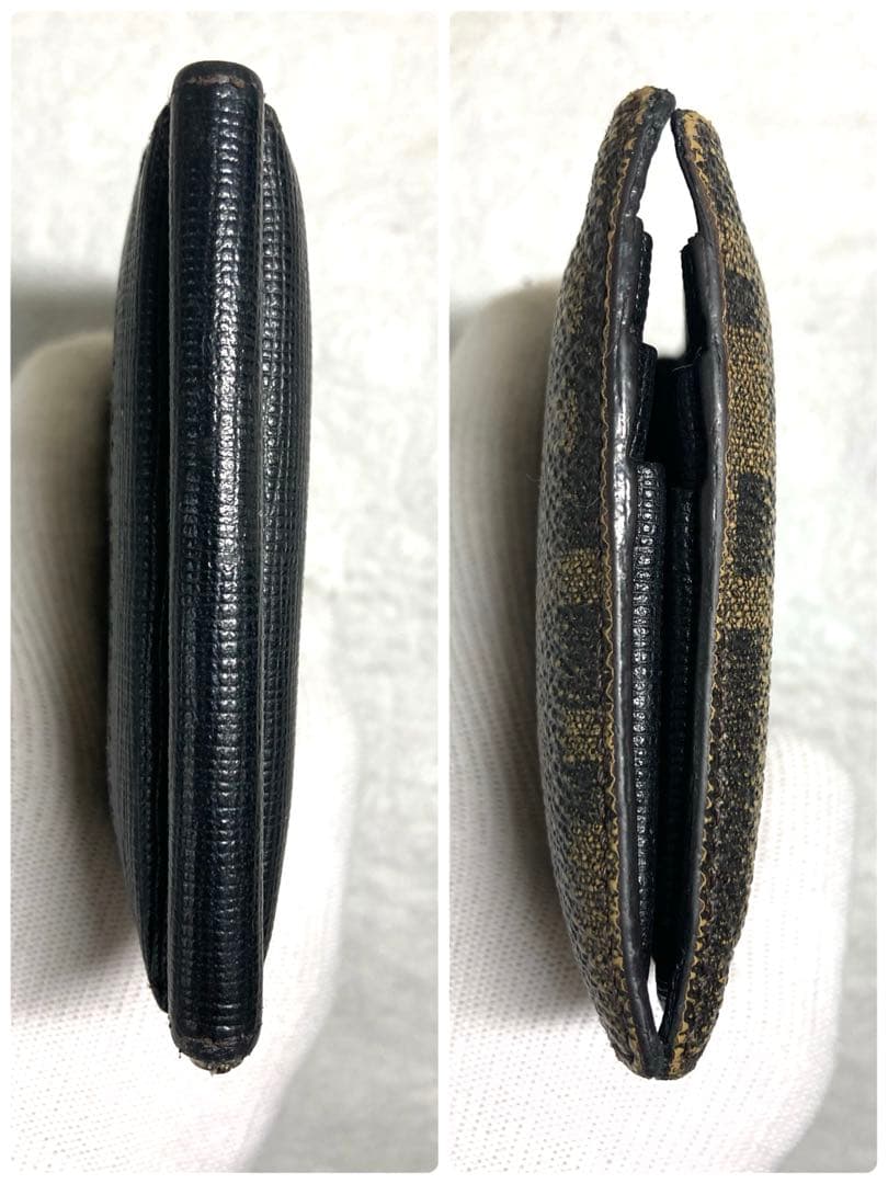 FENDI フェンディ　ズッカ柄　マネークリップカードケース