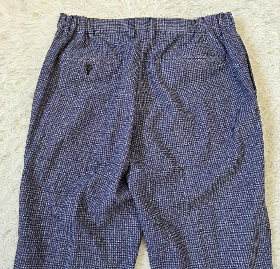 パジャマスーツAOKI シアサッカー ストレッチ セットアップネイビー