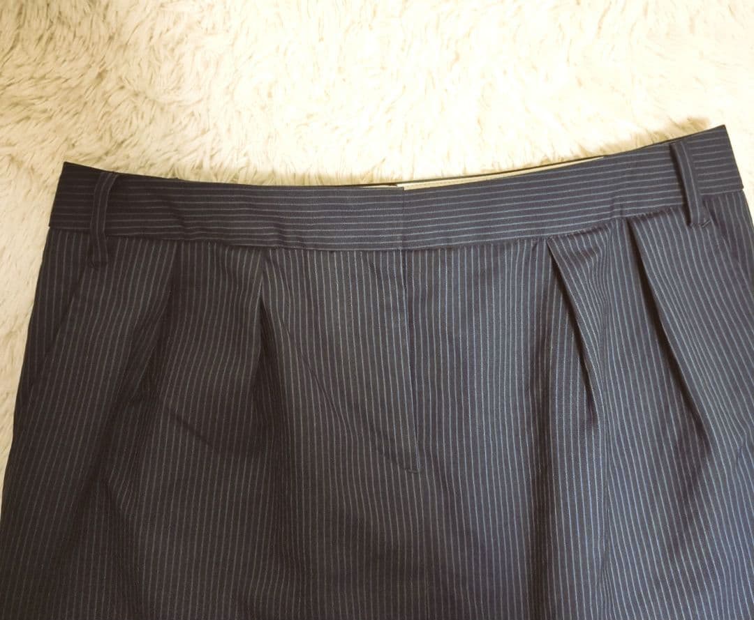 【訳アリ】ポールスミス　ブラックレーベル　スカートセットアップ ストライプ　L