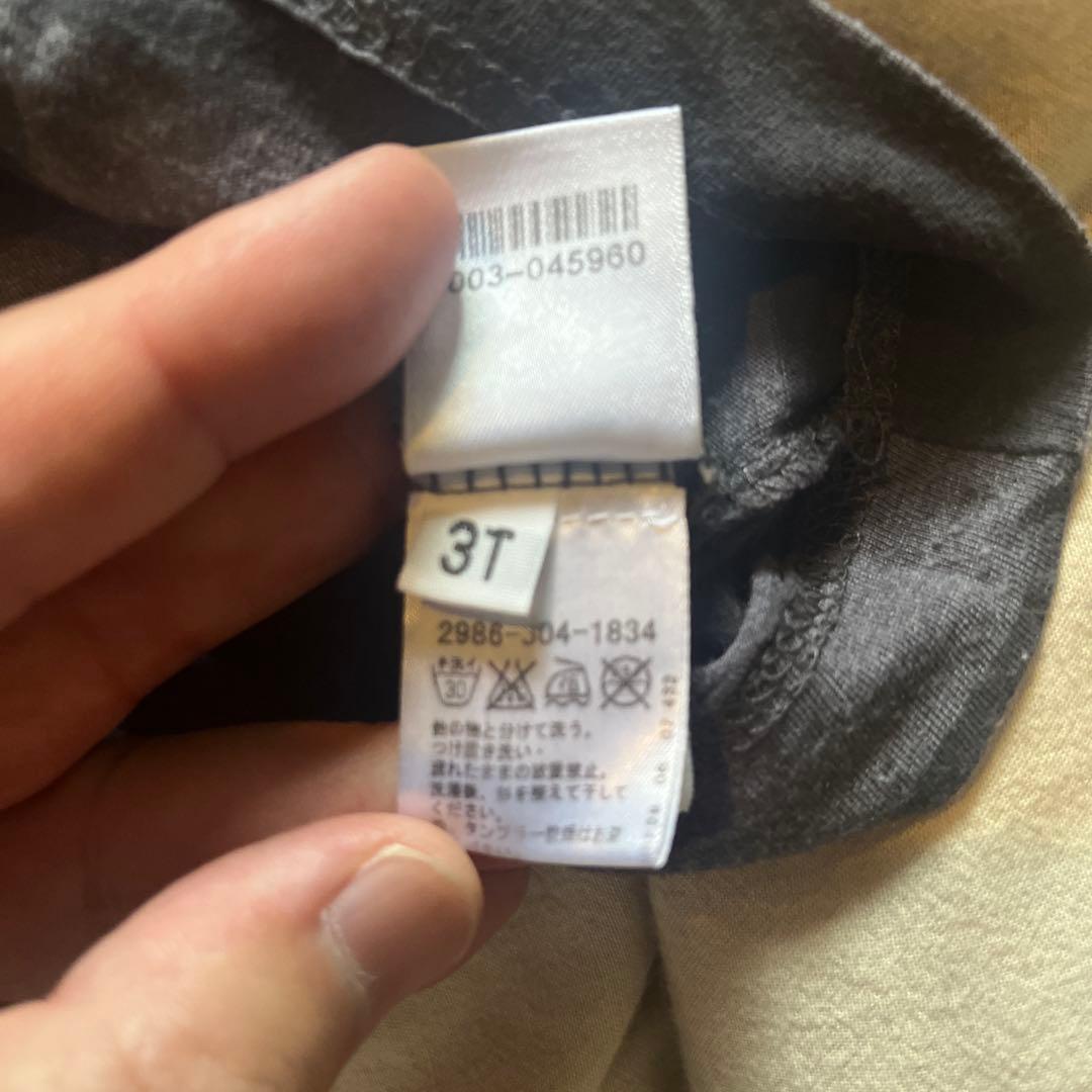 クロムハーツ　ダークグレー ストライプ Tシャツ　※A22