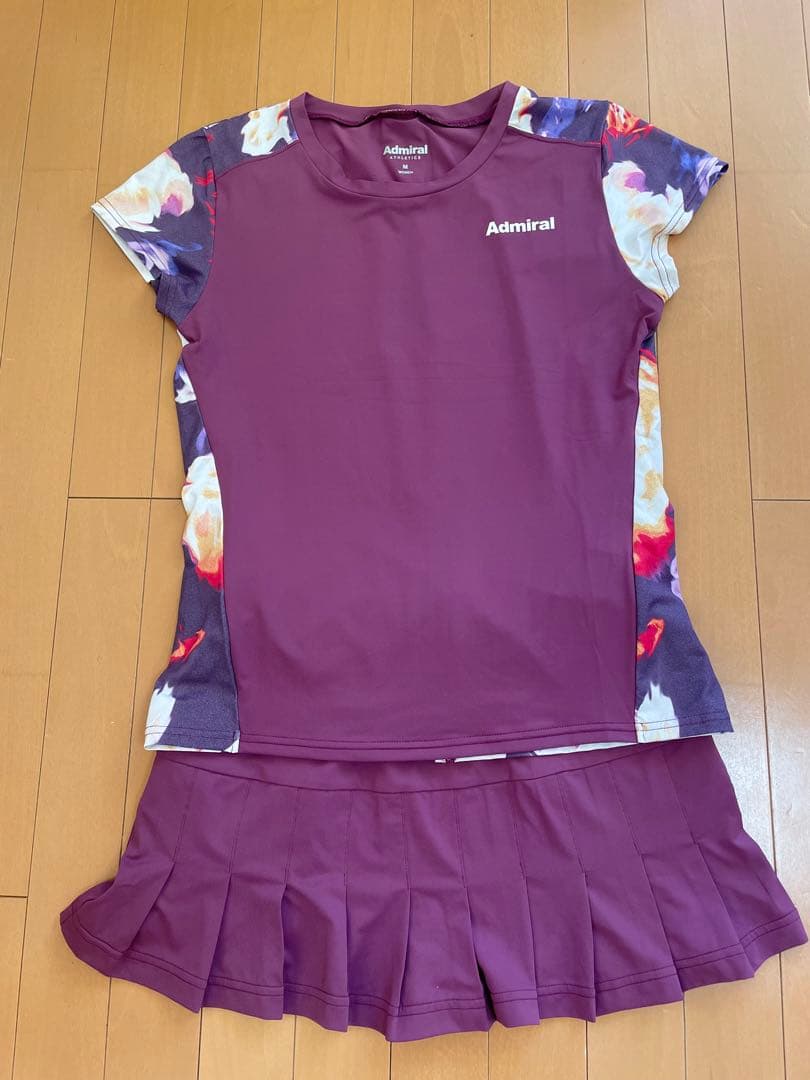 【ひなあられ様】 Admiral テニスウェア 紫 フラワープリント 新品