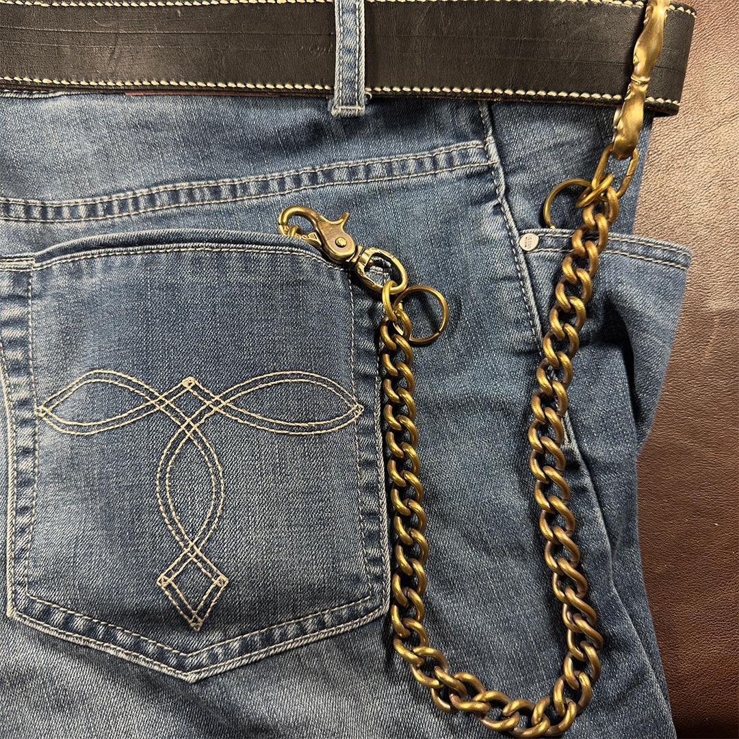 ヴィンテージ感漂う喜平ウォレットチェーン｜エイジング加工済み｜WC-KBE-55