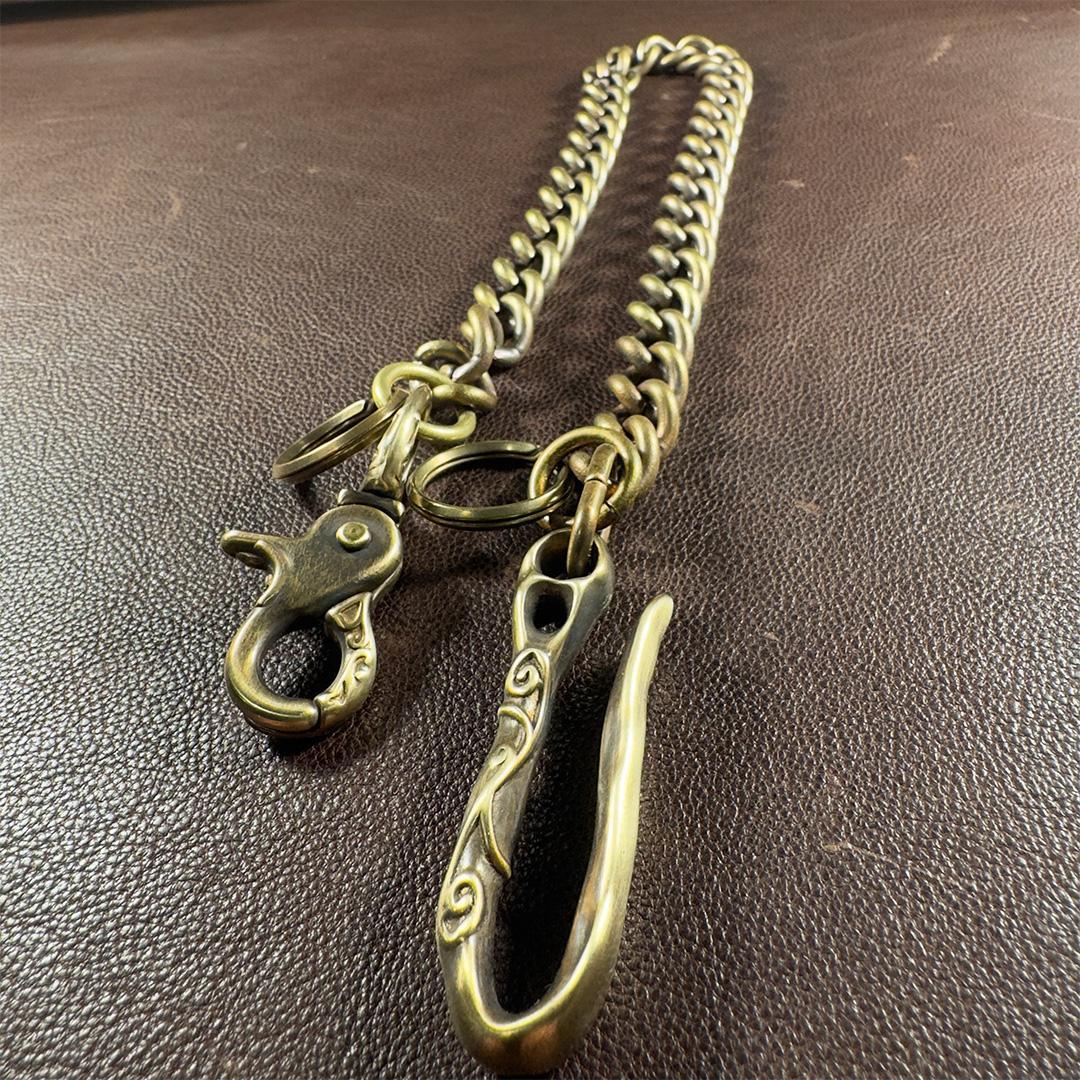 ヴィンテージ感漂う喜平ウォレットチェーン｜エイジング加工済み｜WC-KBE-55