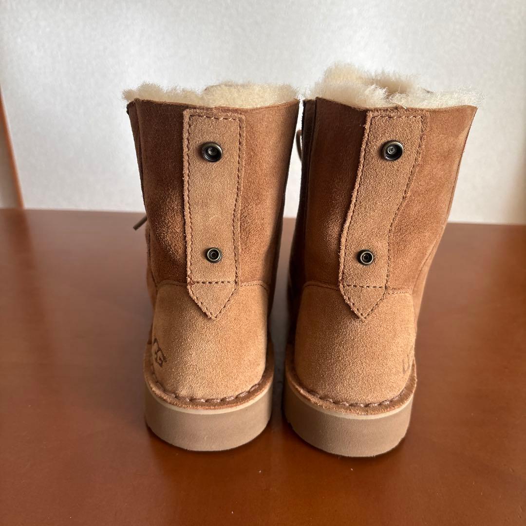 UGG ムートンブーツ レースアップ ブラウン24cm