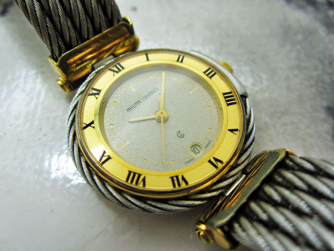 PHILIPPE CHARRIOL 腕時計 アナログ ゴールド/シルバー