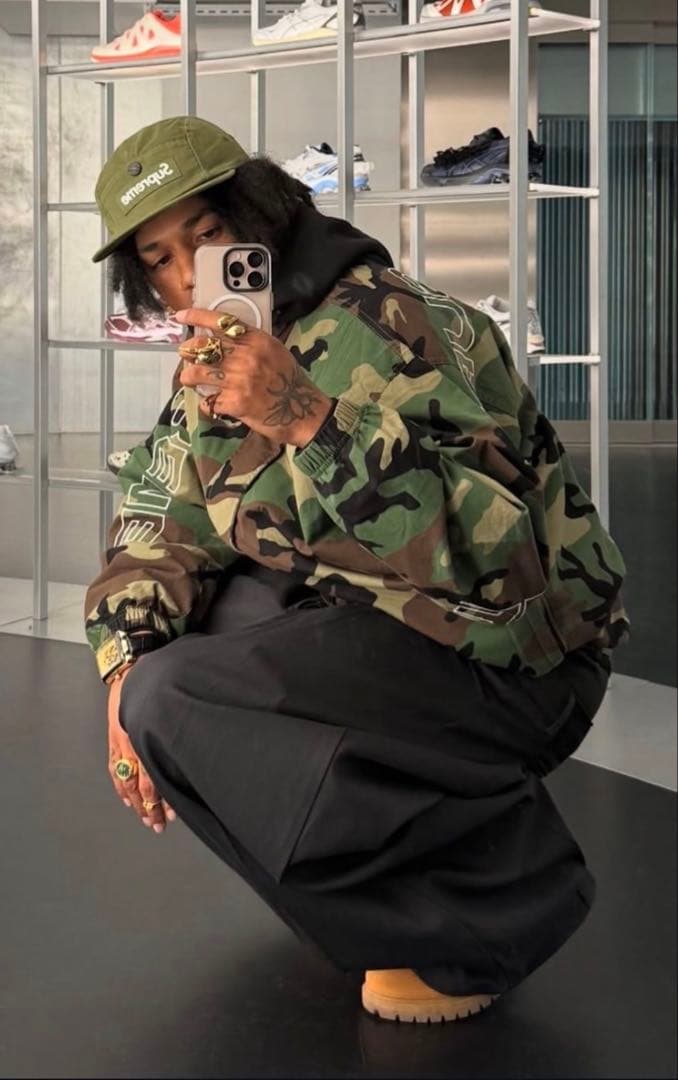 Spellout Embroidered Ripstop Track ジャケット