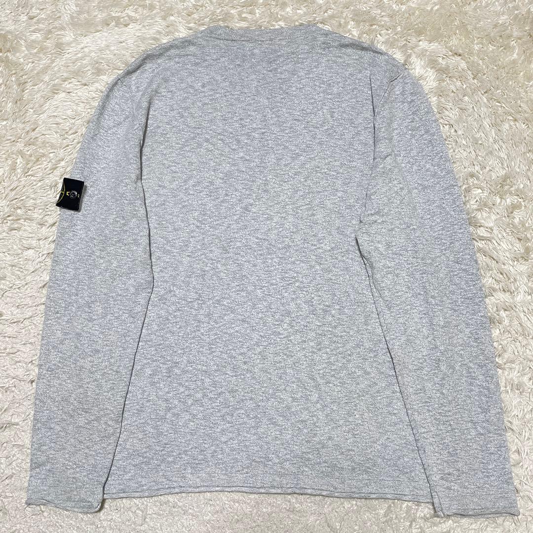 STONE  クルーネック ニットセーター ライトグレー　XLサイズ