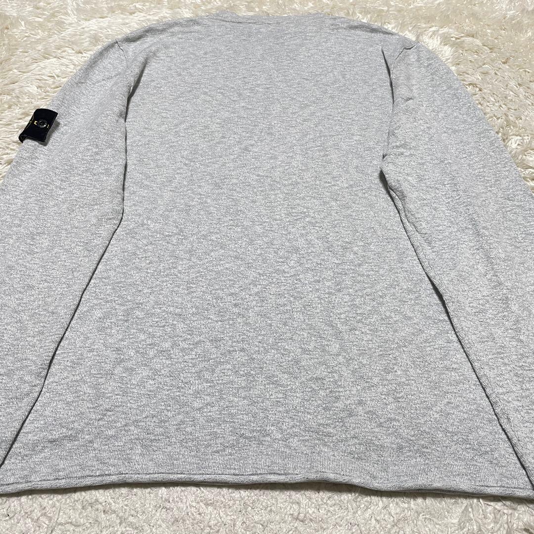 STONE  クルーネック ニットセーター ライトグレー　XLサイズ