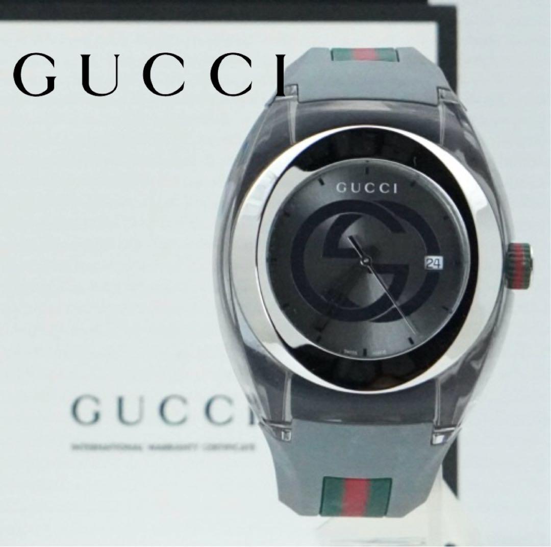 【箱付き】GUCCI グッチ シンク 人気のシェリーライン メンズ ラバーベルト