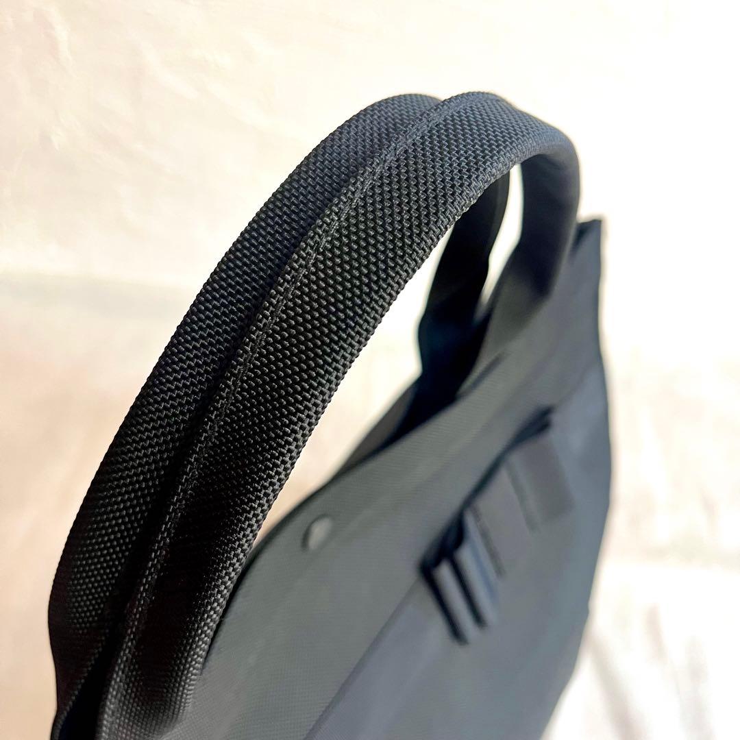 ファミリア 美品 お受験バッグ トートバッグ ブラック　ナイロン リボン