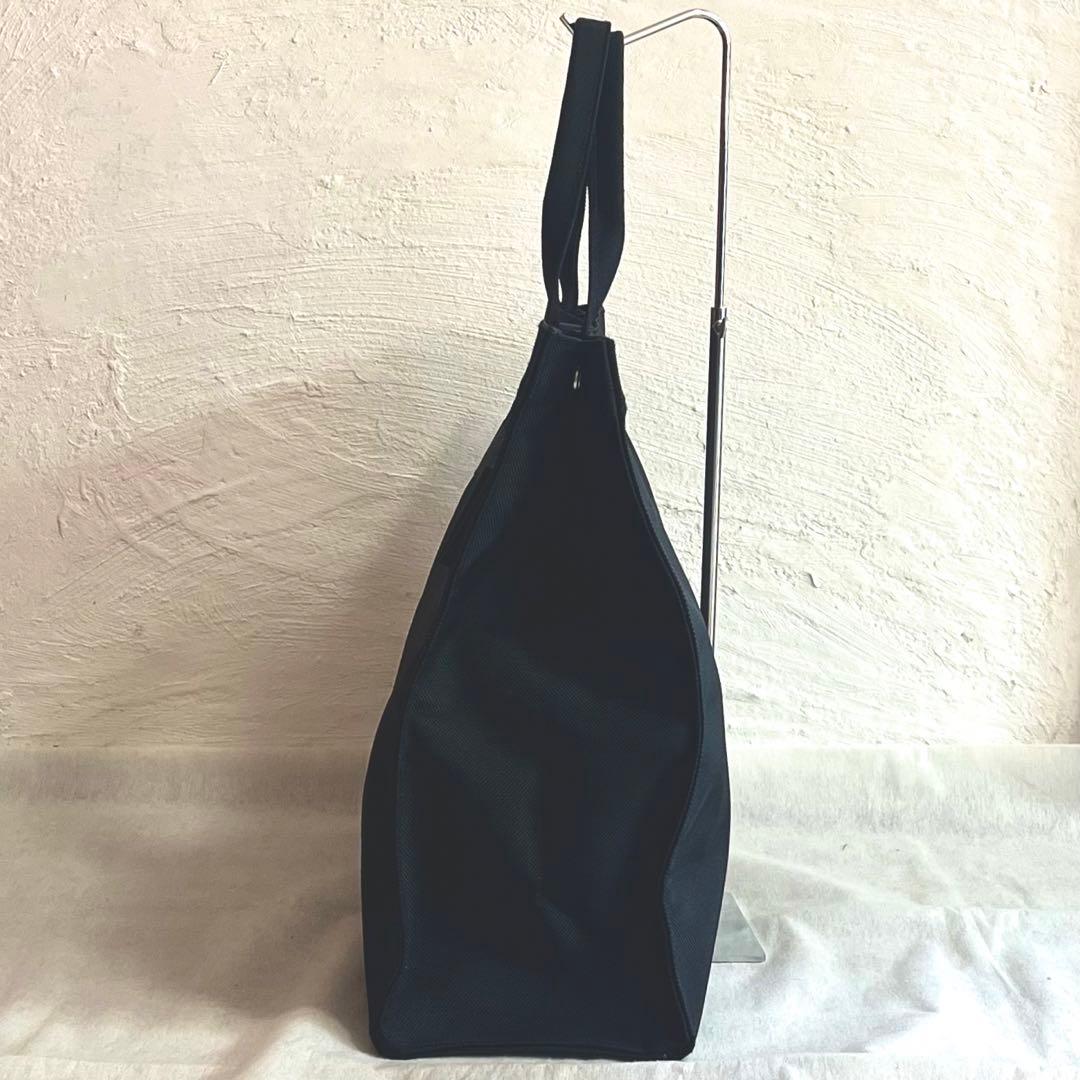 ファミリア 美品 お受験バッグ トートバッグ ブラック　ナイロン リボン