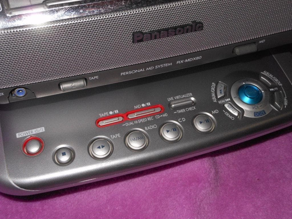 値下げ◆パナソニックMDX◆ラジカセ２台◆CDラジオ視聴◆リモコンAMアンテナ付