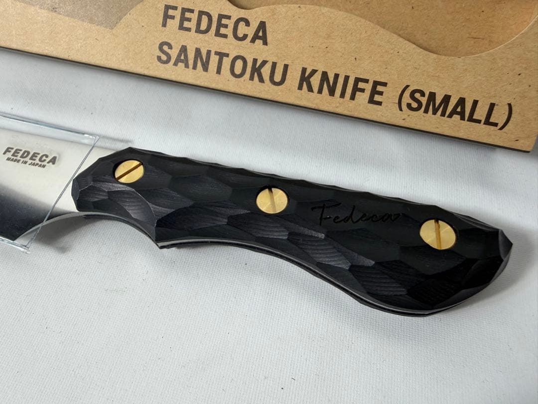 【新品】FEDECA フェデカ　三徳包丁　小　名栗ブラック